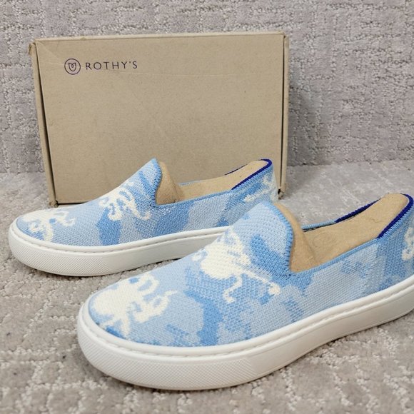 Rothy's The Kids Sneaker Blue Octopus Camo Toddler Little Kids Size 11,12,13, 2 - Picture 10 of 10